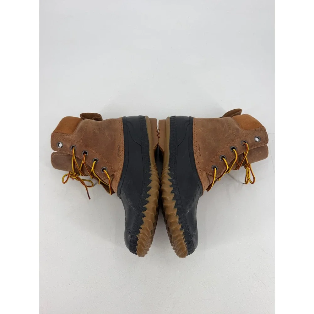 Sorel Cheyanne Lace Waterproof Boot Men 9.5 Brown Leather Duck Boot Gorpcore
